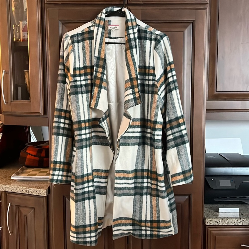 Yellow and Green plaid jacket